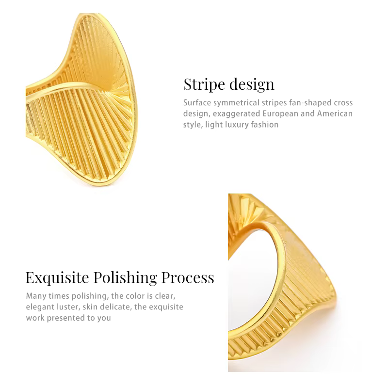VAROLE délicat minimaliste bijoux Torsion croix anneau rayure Texture