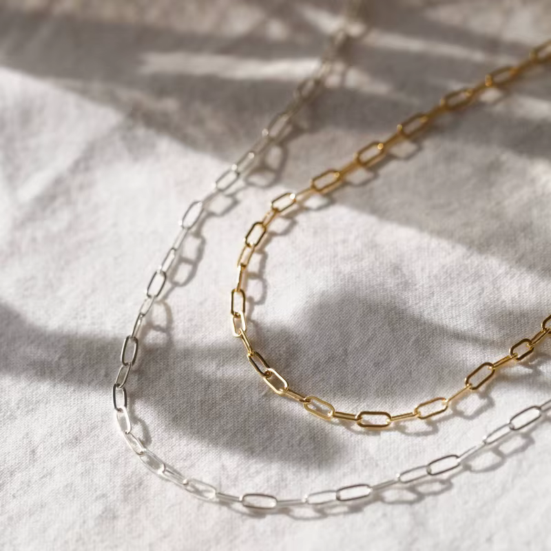 Nouveau 2025 tendance épais trombone chaîne collier lien