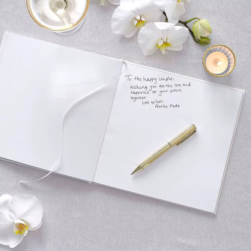 Livre d'or blanc personnalisé