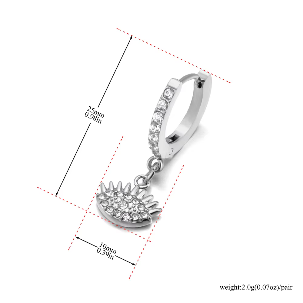 Lokaer ethnique Zircon mauvais œil pendentif boucles d'oreilles pour femmes en acier inoxydable 316L plaqué or boucle