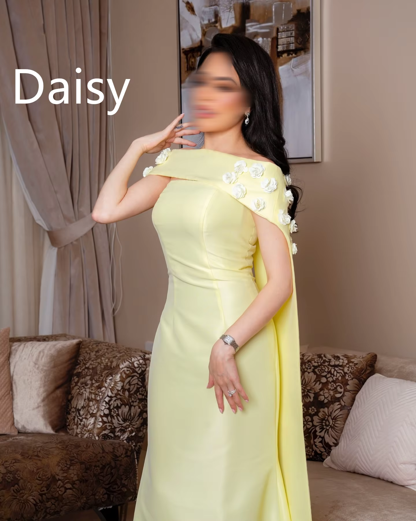Robe de soirée fourreau longue pour fête de mariage