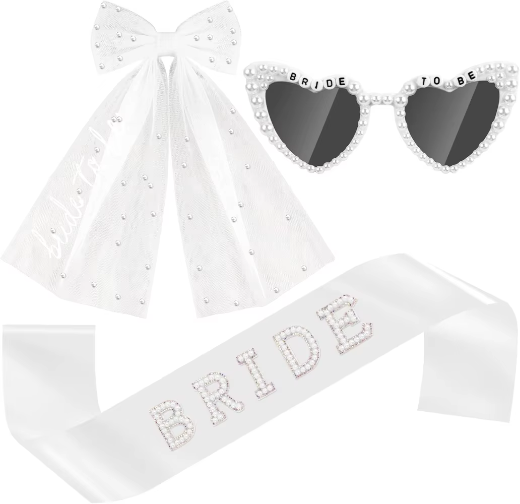 Ensemble d'accessoires pour future mariée comprenant un voile
