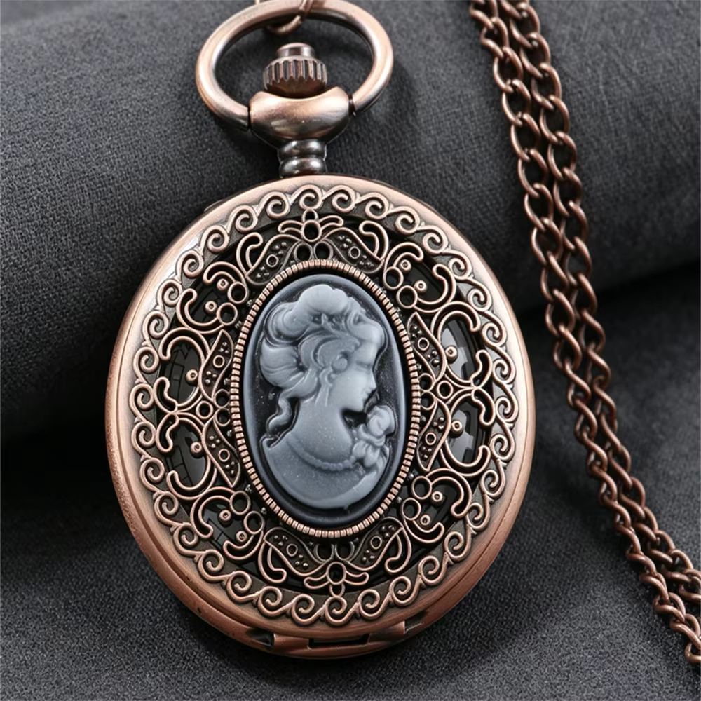 Montre de poche vintage rétro populaire en cuivre