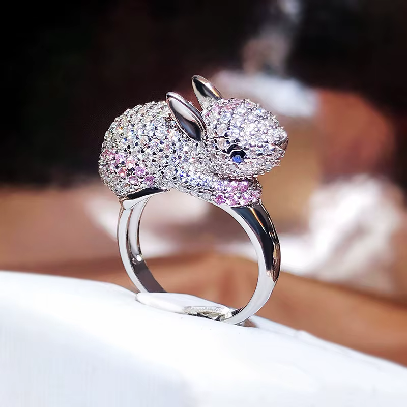 Bague plaquée argent 2024 Zircon 925 pour femmes