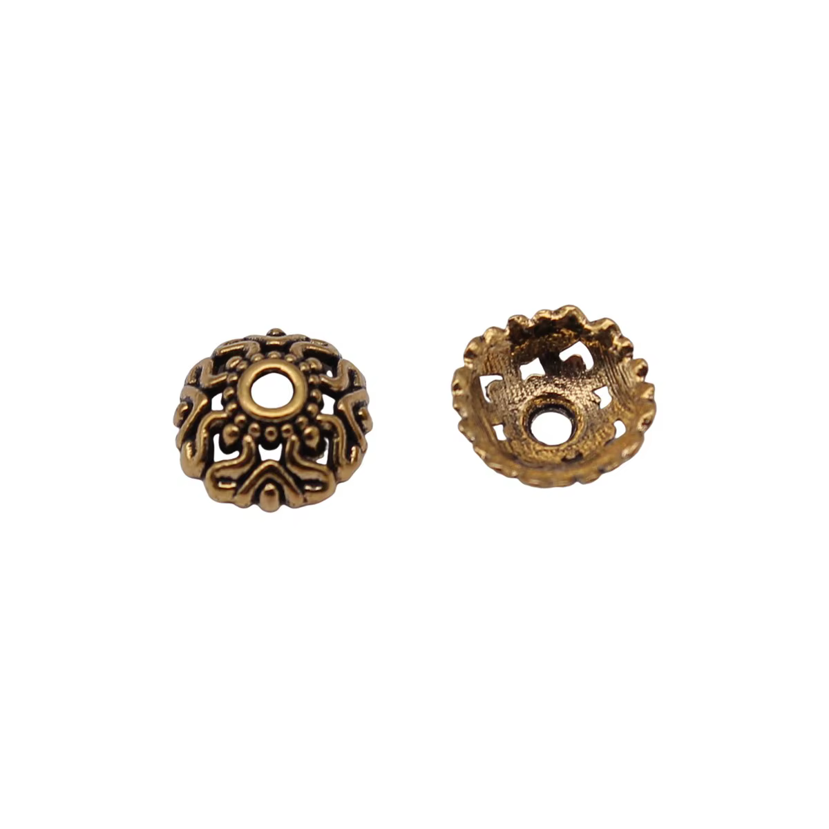 100 pièces de capuchons de perles 9x9mm (0
