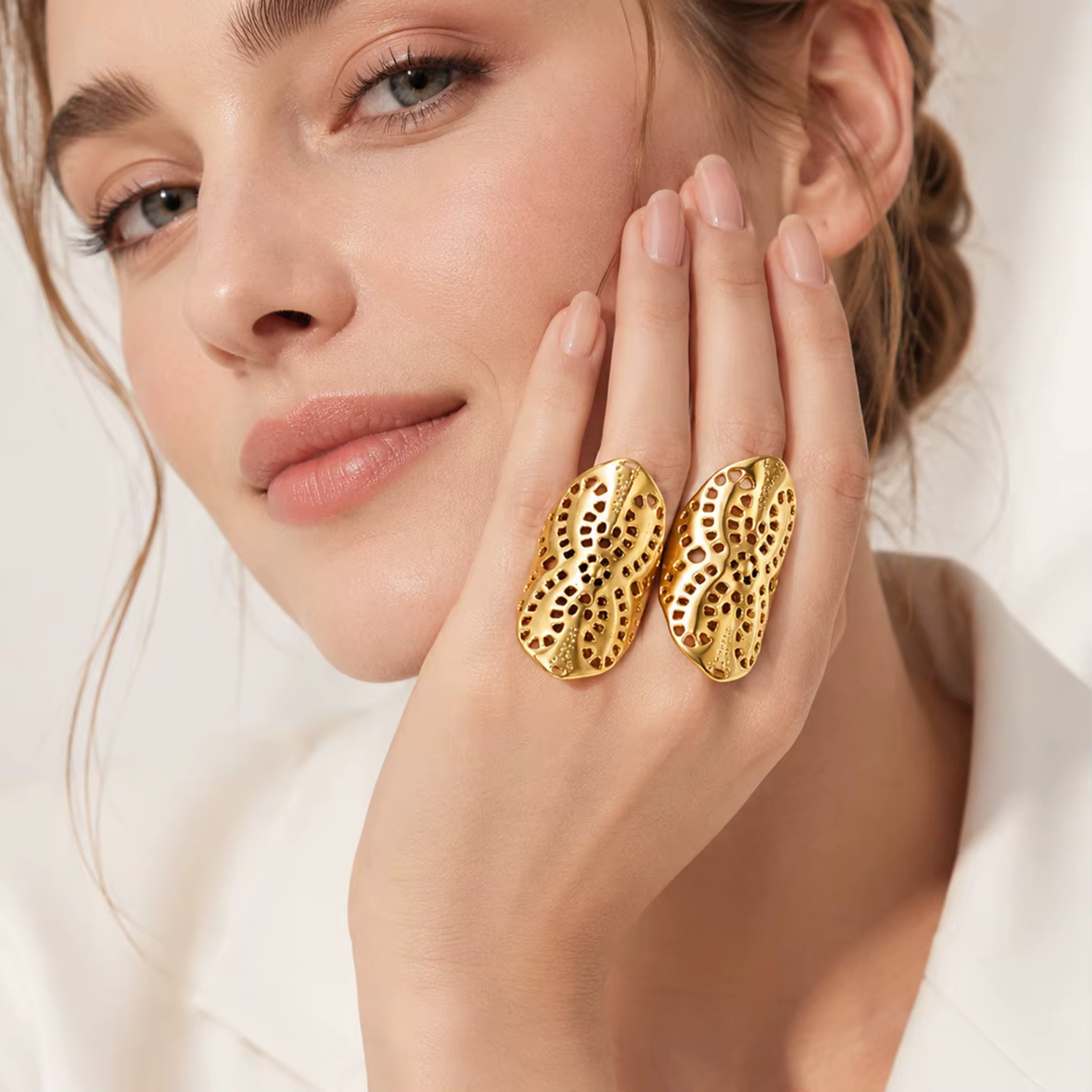 Bague à doigt entier en acier inoxydable