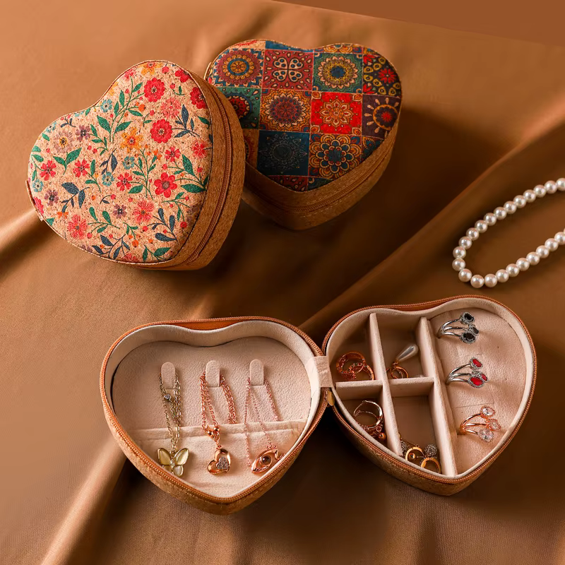 1 boîte de rangement pour bijoux en forme de cœur - Mini