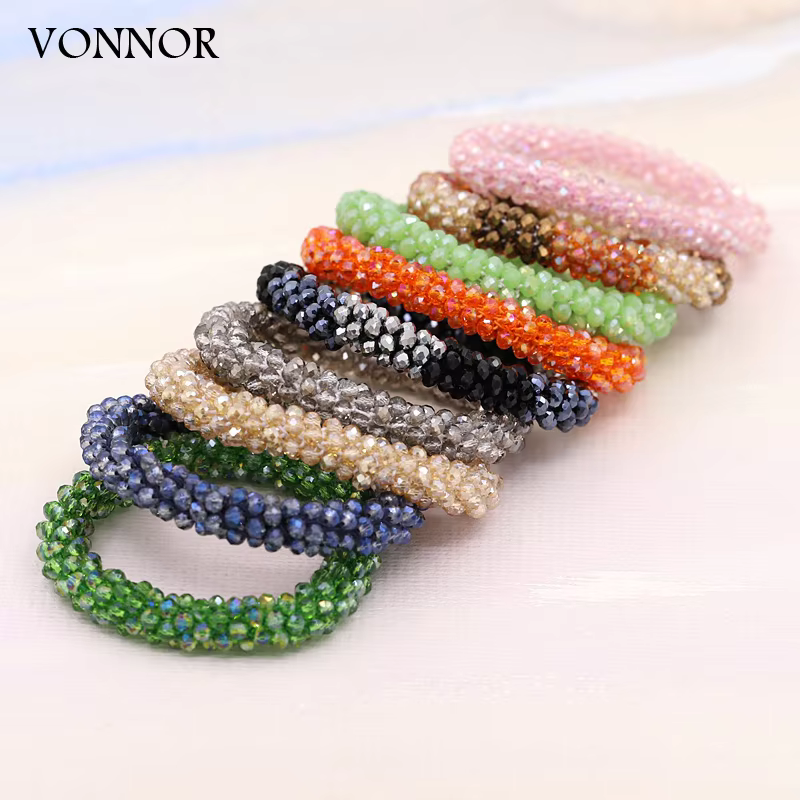 Bracelets pour femme, perles de cristal multicouches