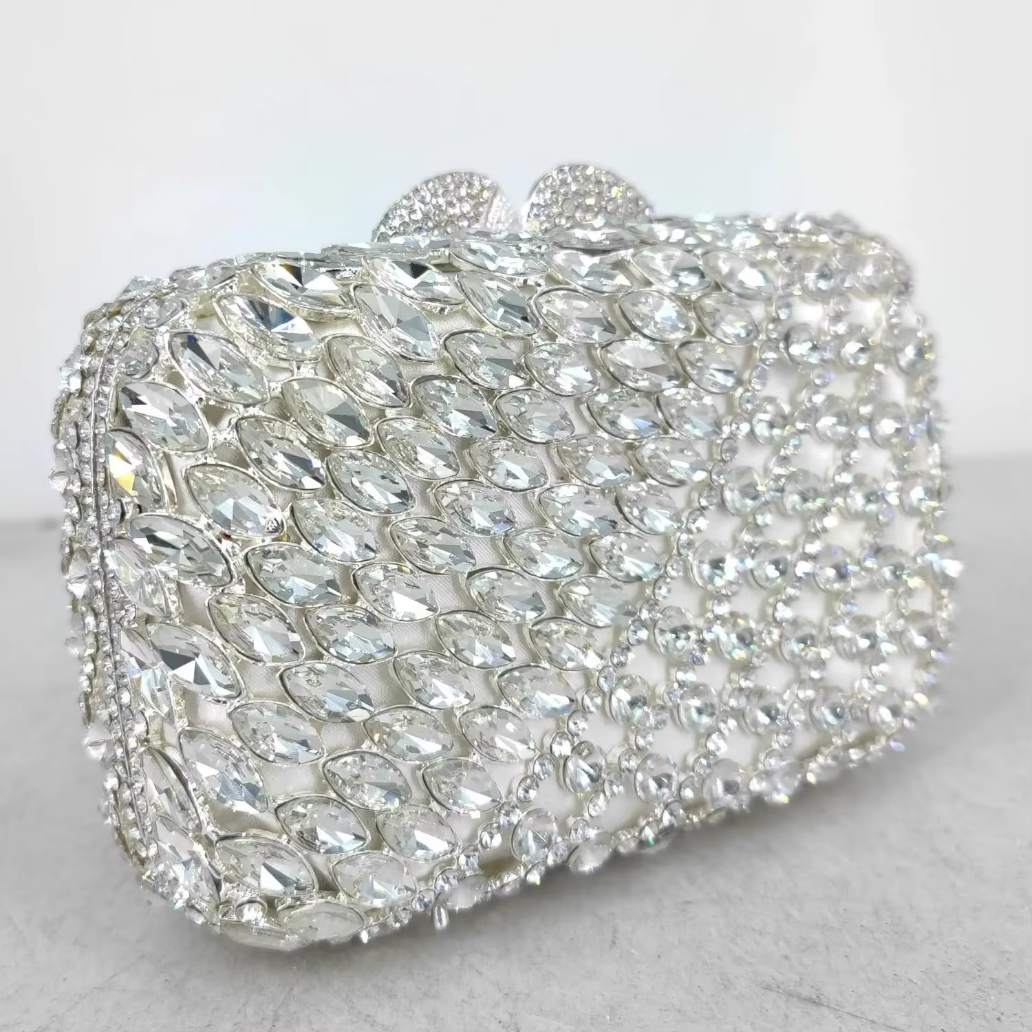 Boutique De FGG blanc sacs De soirée et pochettes pour femmes formelle fête dîner strass