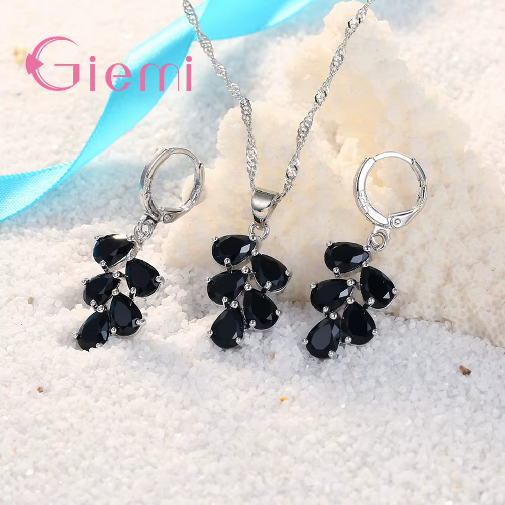 Breloque mode 925 en argent Sterling femmes bijoux ensembles jolis cadeaux pour partenaire féminin Pip pendentif collier et boucles d'oreilles