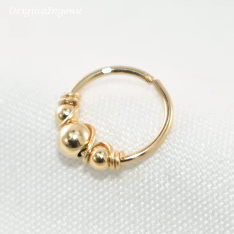 Group Piercing en Argent 925 Rempli d'Or