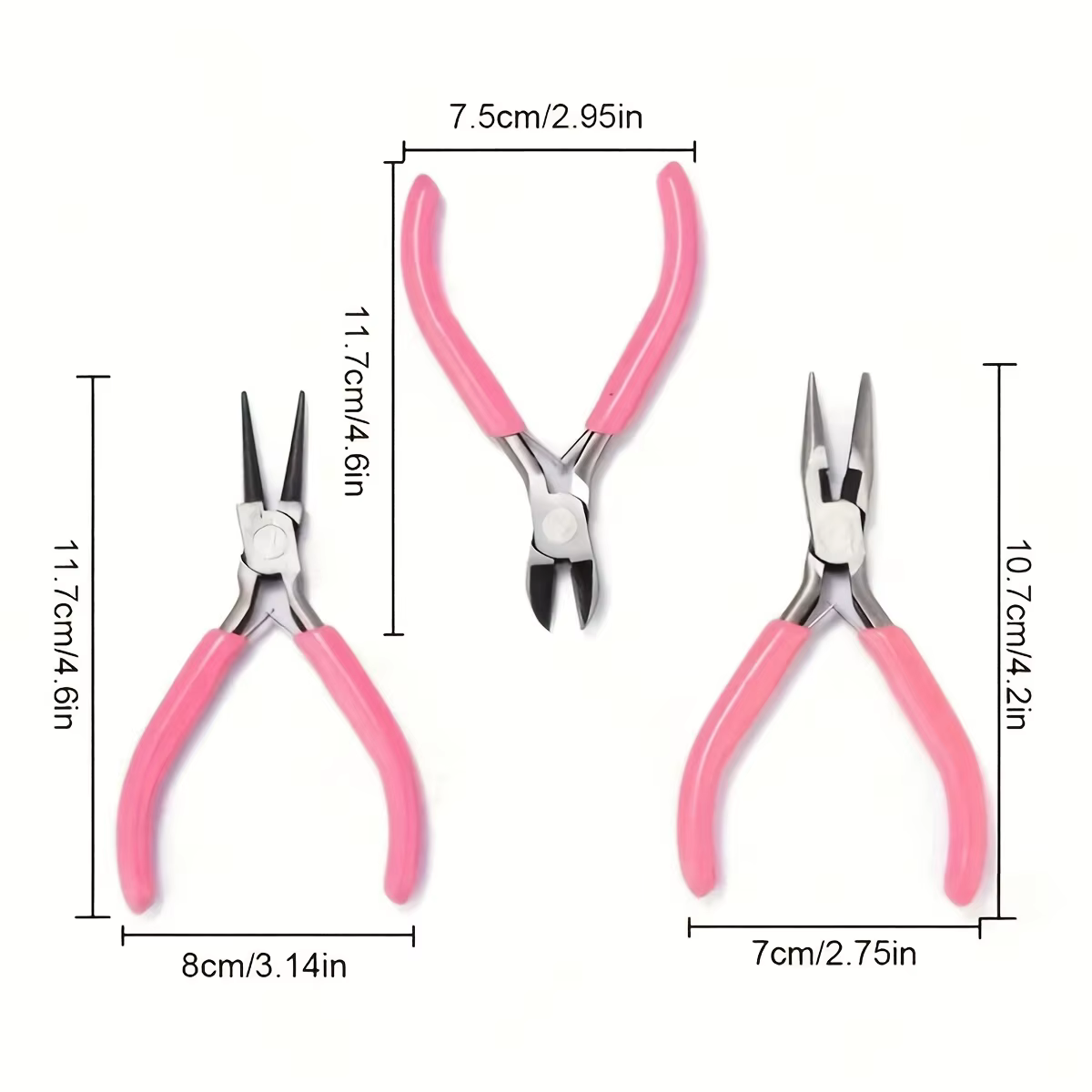Kit d'outils de pinces à bijoux roses
