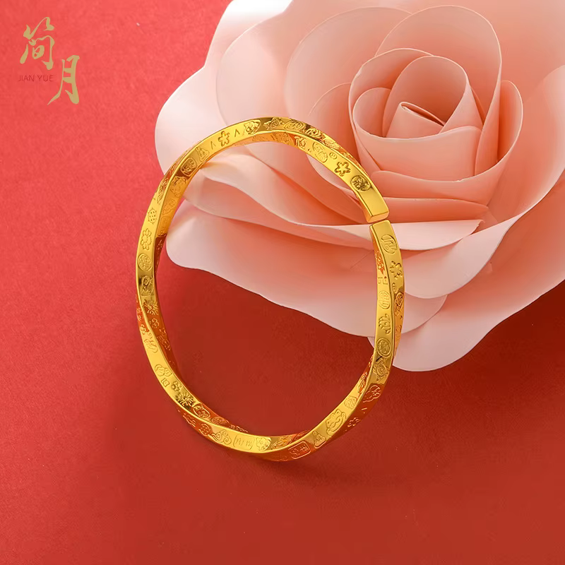 Bracelet de luxe en or pur 24K 9999 pour femmes