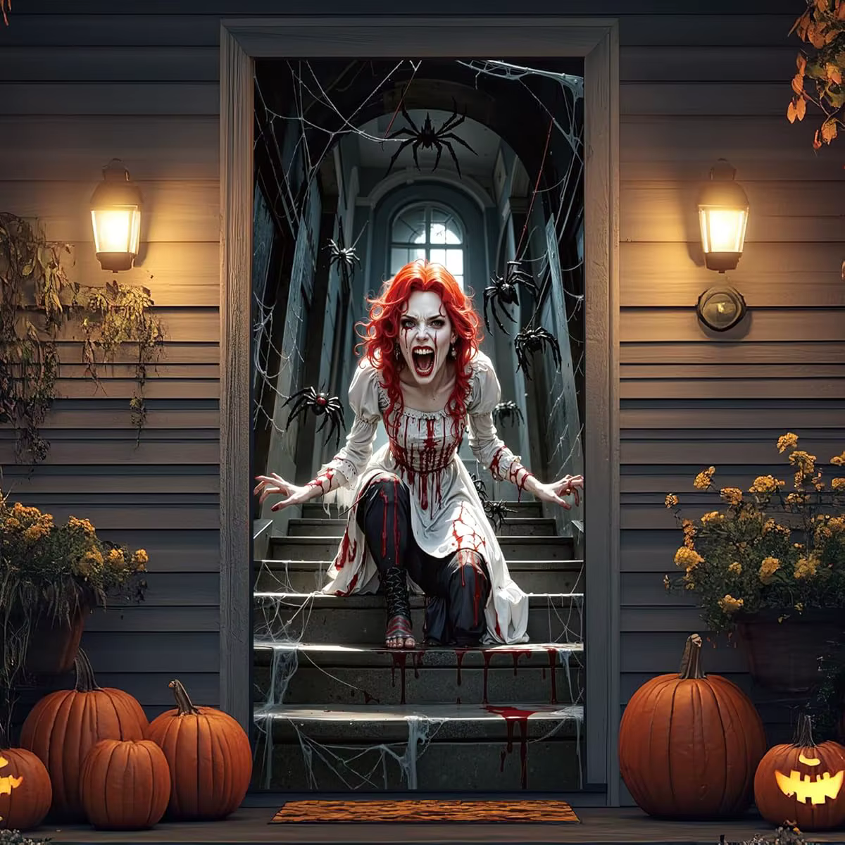 Drapeau de porte 2D, couverture de porte d'Halloween