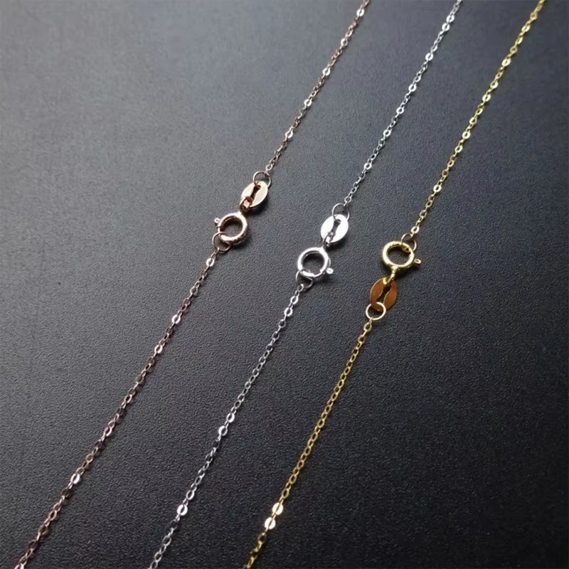 Collier clavicule à maillons toriques en or 18K Au750 pour femmes