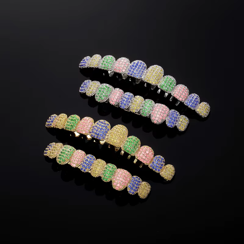 Nouvelles bagues exquises hip-hop entièrement serties de diamants