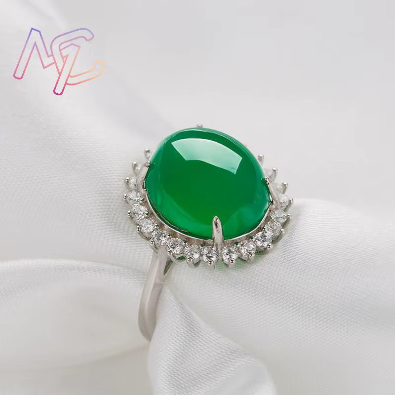 Bagues en Jade naturel vert