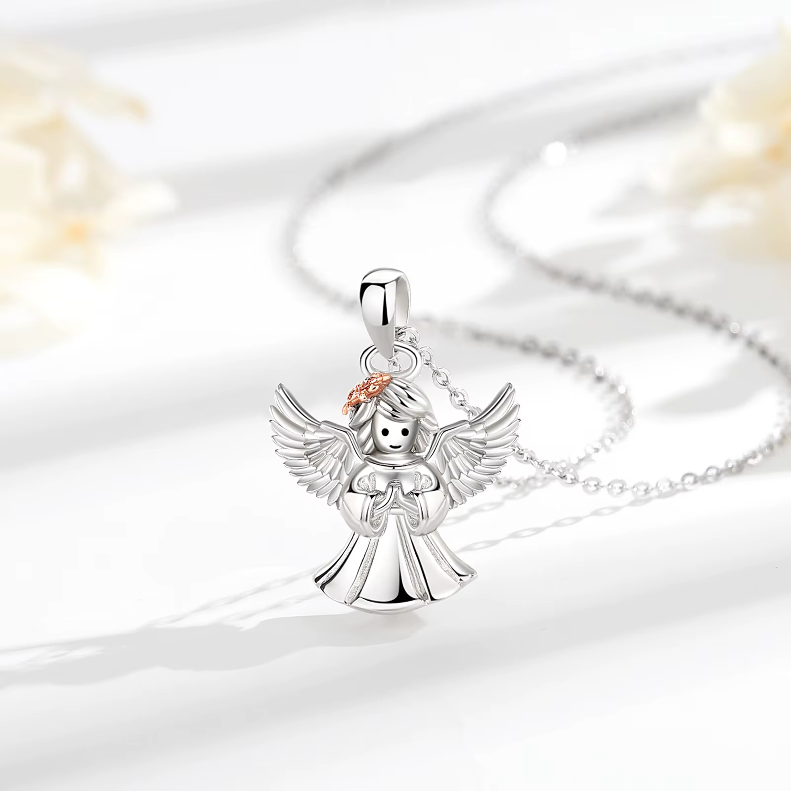 Eudora-Collier Ange en Argent Sterling 925 pour Femme