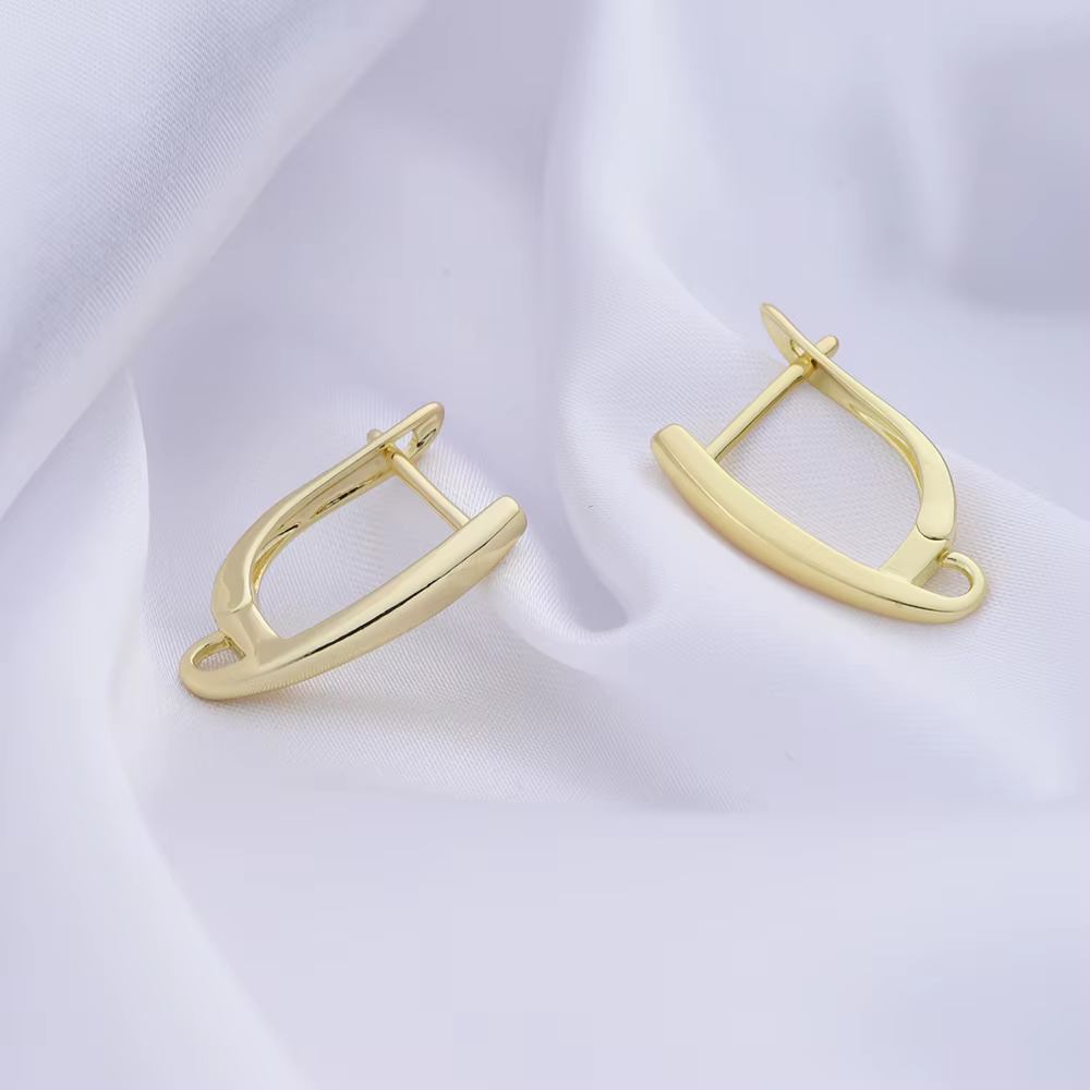 Boucles d'Oreilles en Cuivre Plaqué Or 14k