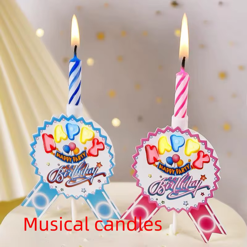 Bougies scintillantes musicales