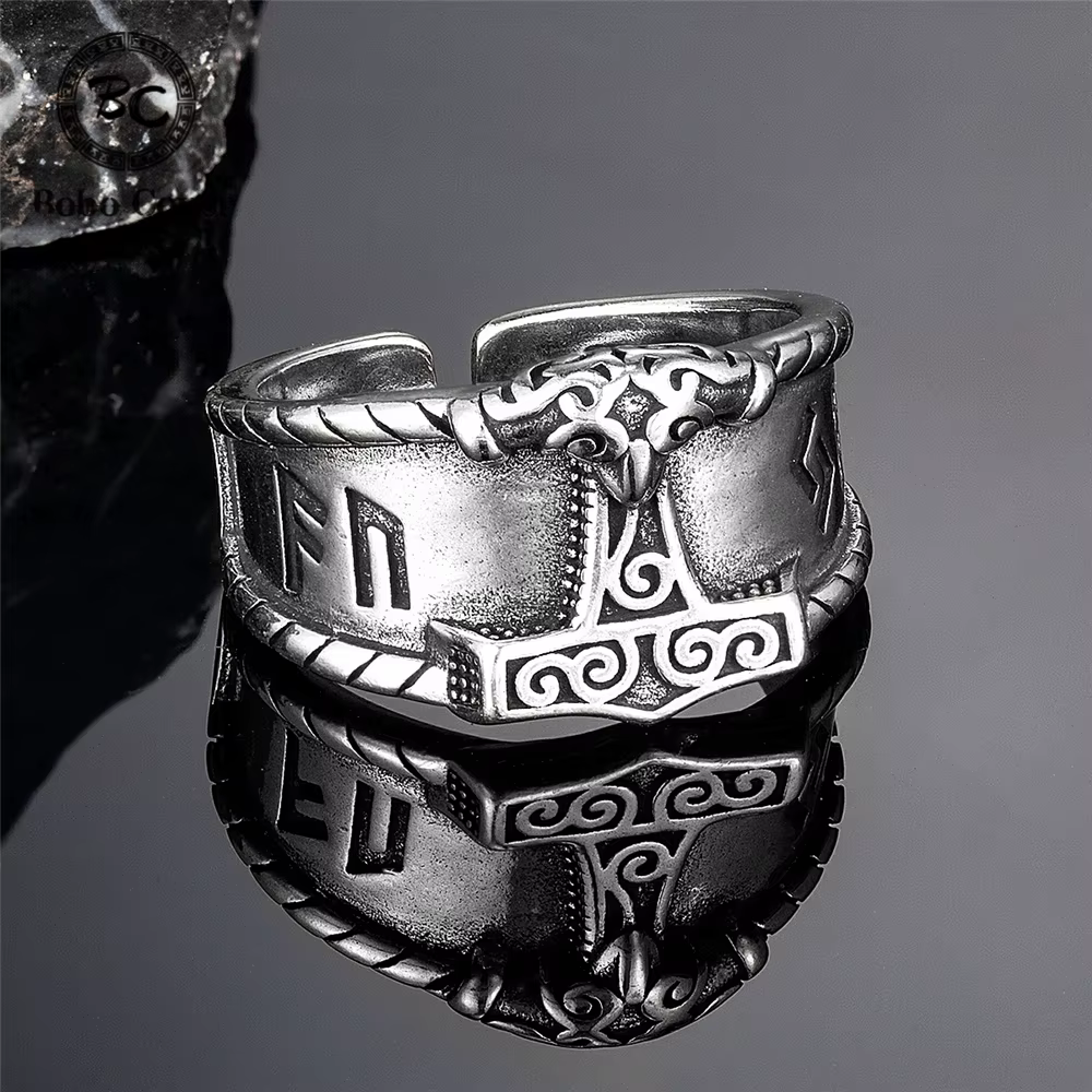 Bagues en acier Antique pour hommes
