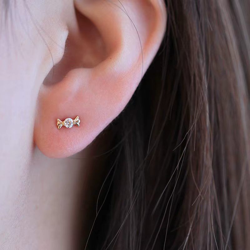 Boucles d'oreilles en argent Sterling 925 plaqué or 14 carats pour femmes