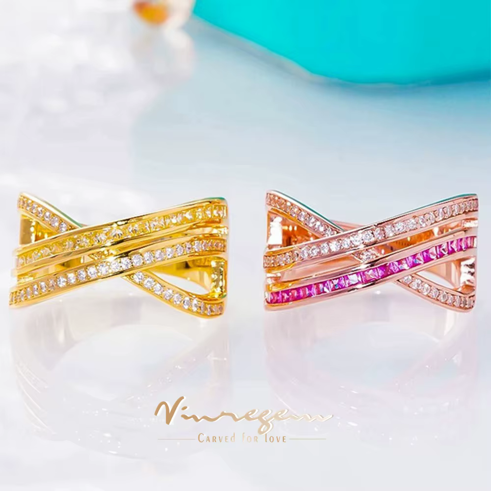 Vinregem laboratoire créé saphir haute teneur en carbone diamant gemmes croix bague pour les femmes 925 en argent Sterling mariage bijoux fins en gros
