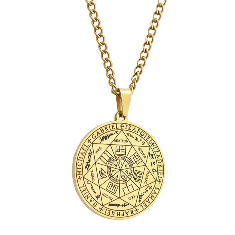 652d Collier en argent Scellés déclaration couloir pendentif des sept Archanges