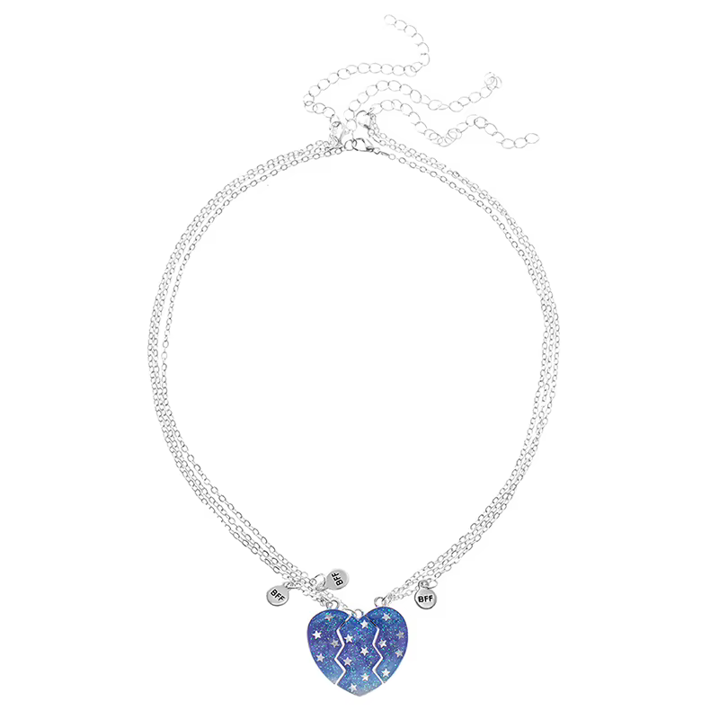 Étoile lumineuse 3 pièces pendentif coeur cassé pour filles Bestie amitié BFF colliers 3 meilleur ami bijoux cadeau