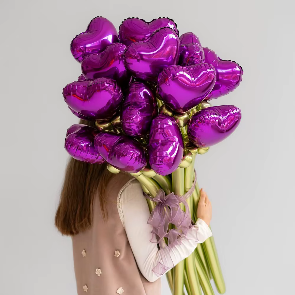 Ensemble de bouquets de ballons d'amour