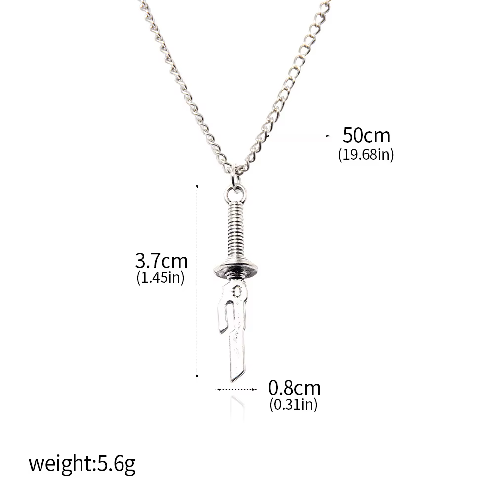 Anime Jujutsu Kaisen Fushiguro Toji épée collier lance de Tianri couteau pendentif Cosplay colliers pour unisexe tour de cou bijoux