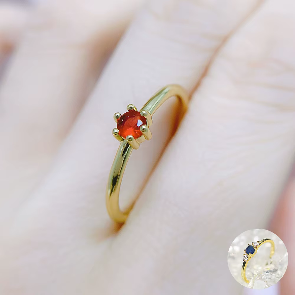 Anneaux de mariée de mariage pour les femmes Mini mignon or jaune couleur bijoux Zircon fiançailles mince bague en gros