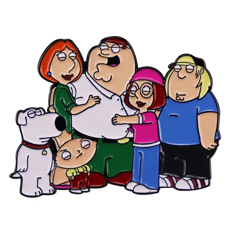 Broche en émail de dessin animé drôle de famille X Guy