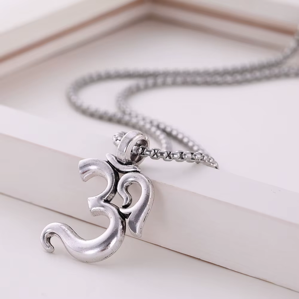 EUEAVAN Collier Pendentif Om Vintage pour Yoga