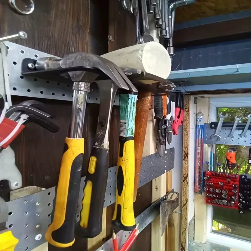 Organisation de garage avec support mural pour marteau en métal durable