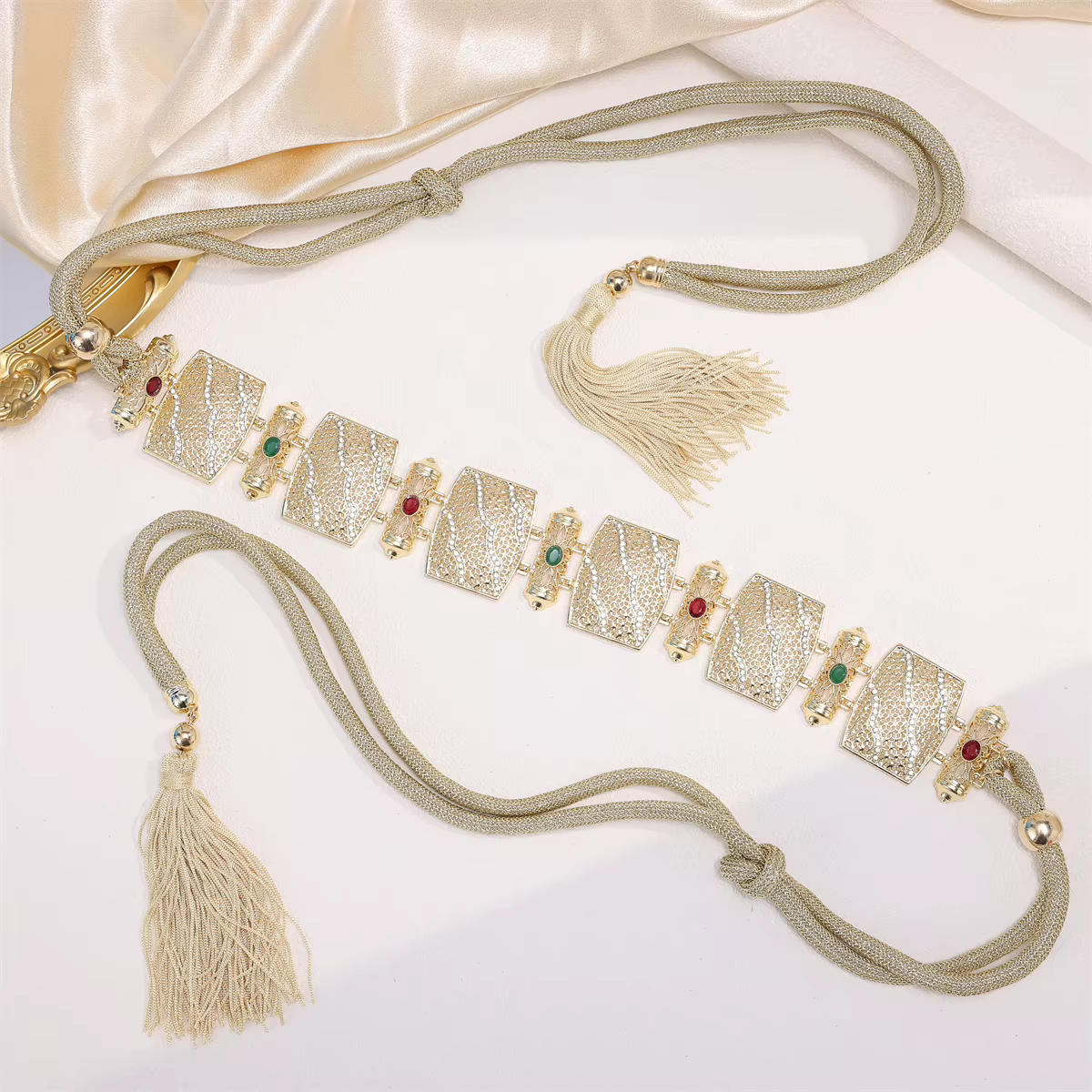 Ceinture carrée pour patients avec pompon