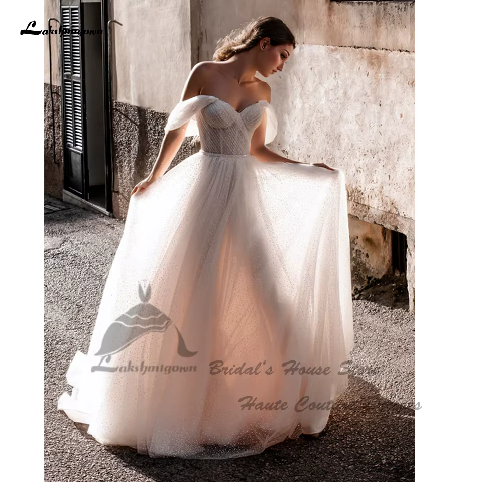 Yanshmigown-Robes longues scintillantes pour mariage à la plage de Rotterdam Kly
