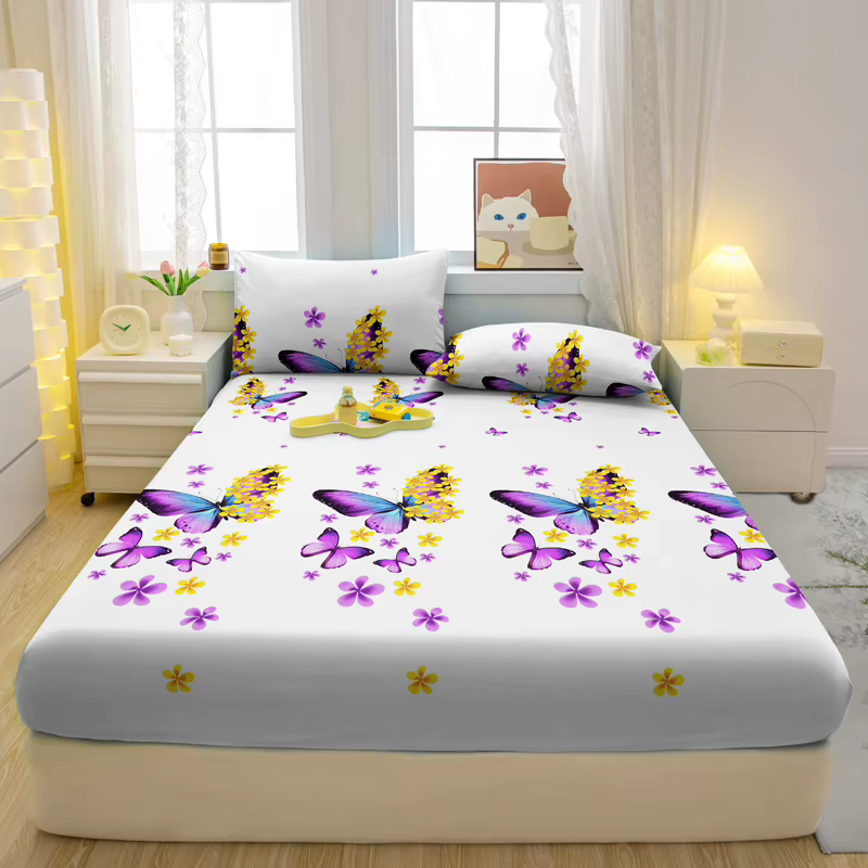 1 drap-housse mat imprimé papillon moderne Simple