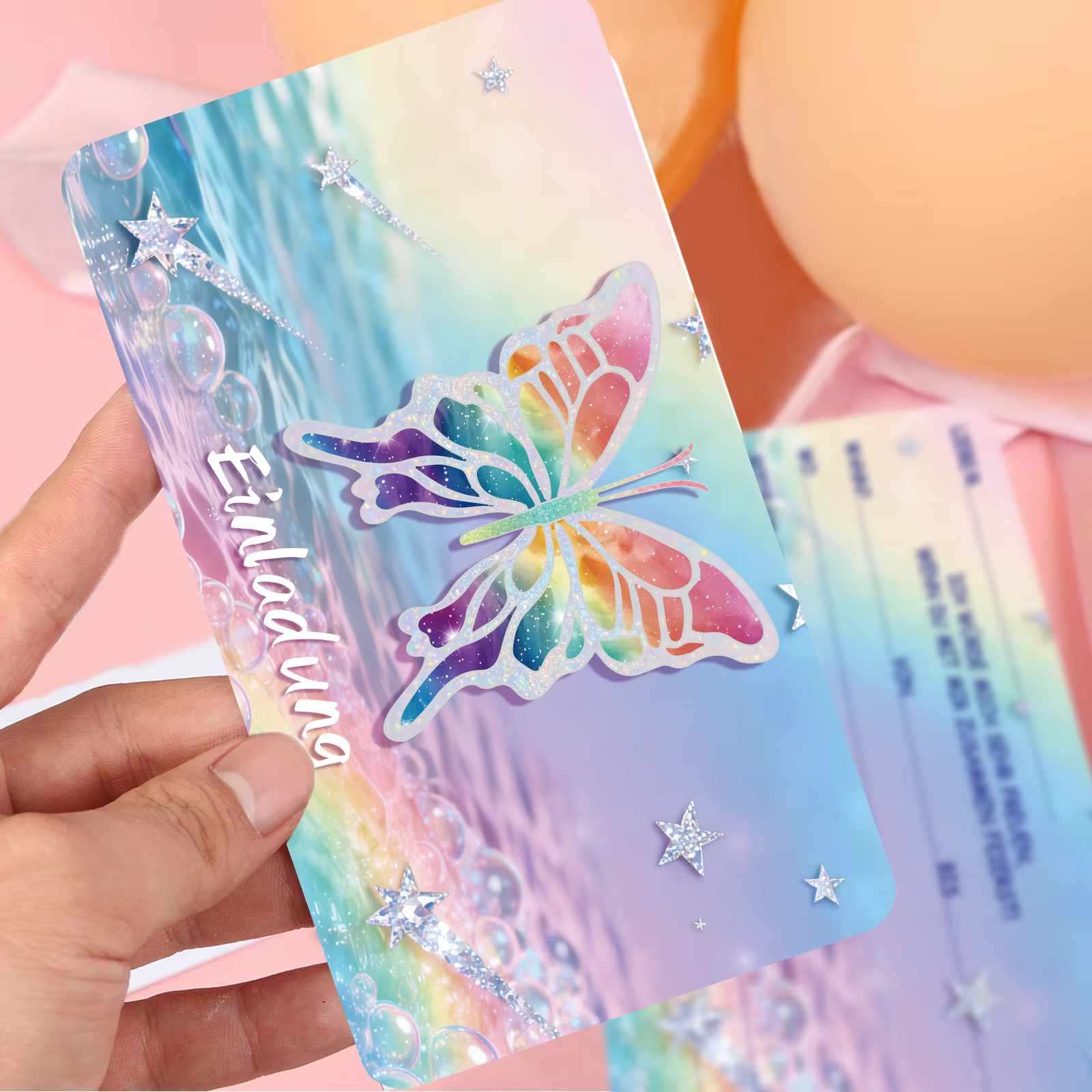 Ensemble de cartes d'invitation Papillon des rêves | Invitation de fête allemande