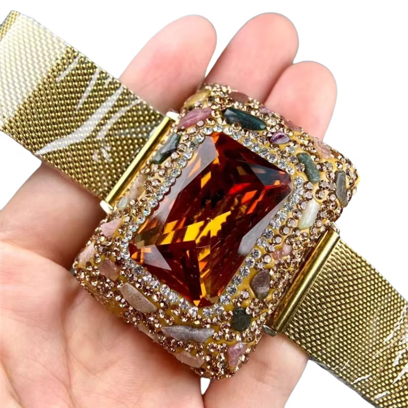 Bagues en cristal de Fluorite verte naturelle pour femmes