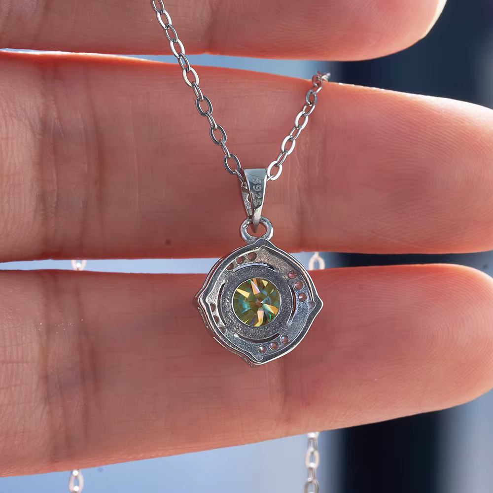 PomerceJelly-Collier Moissanite pour Femme