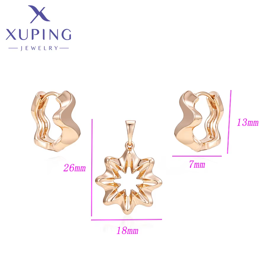 Bijoux Xuping, nouveau collier pendentif simple couleur or