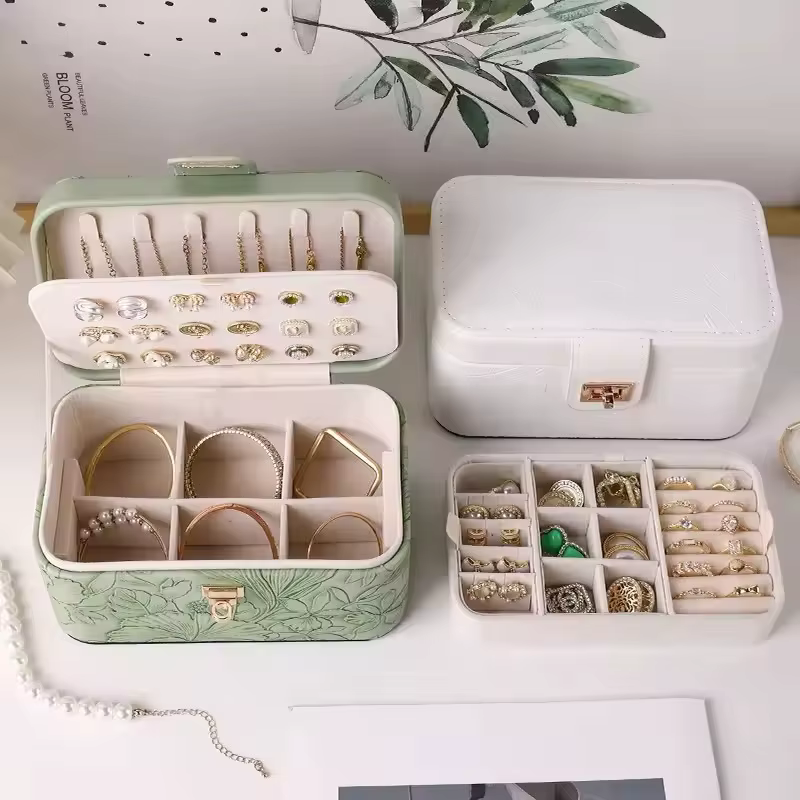 Boîte de rangement de bijoux imprimée de luxe