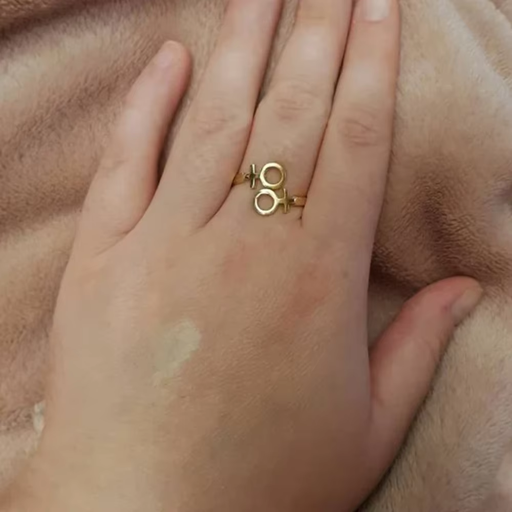 Bague en Acier Inoxydable pour Lesbiennes