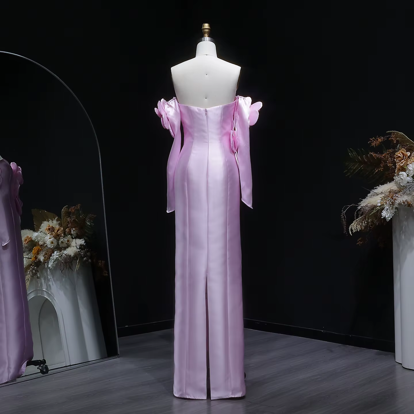 Sharon Said – robe de soirée de luxe en Satin rose