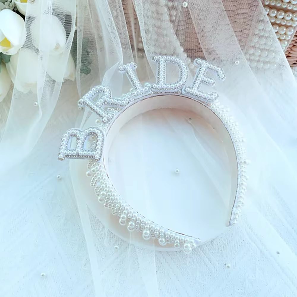 Serre-tête en perles pour mariée