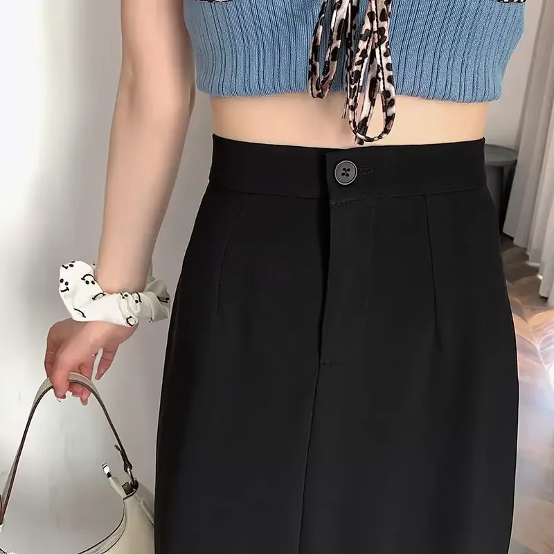 Jupe sirène à volants taille haute pour femmes
