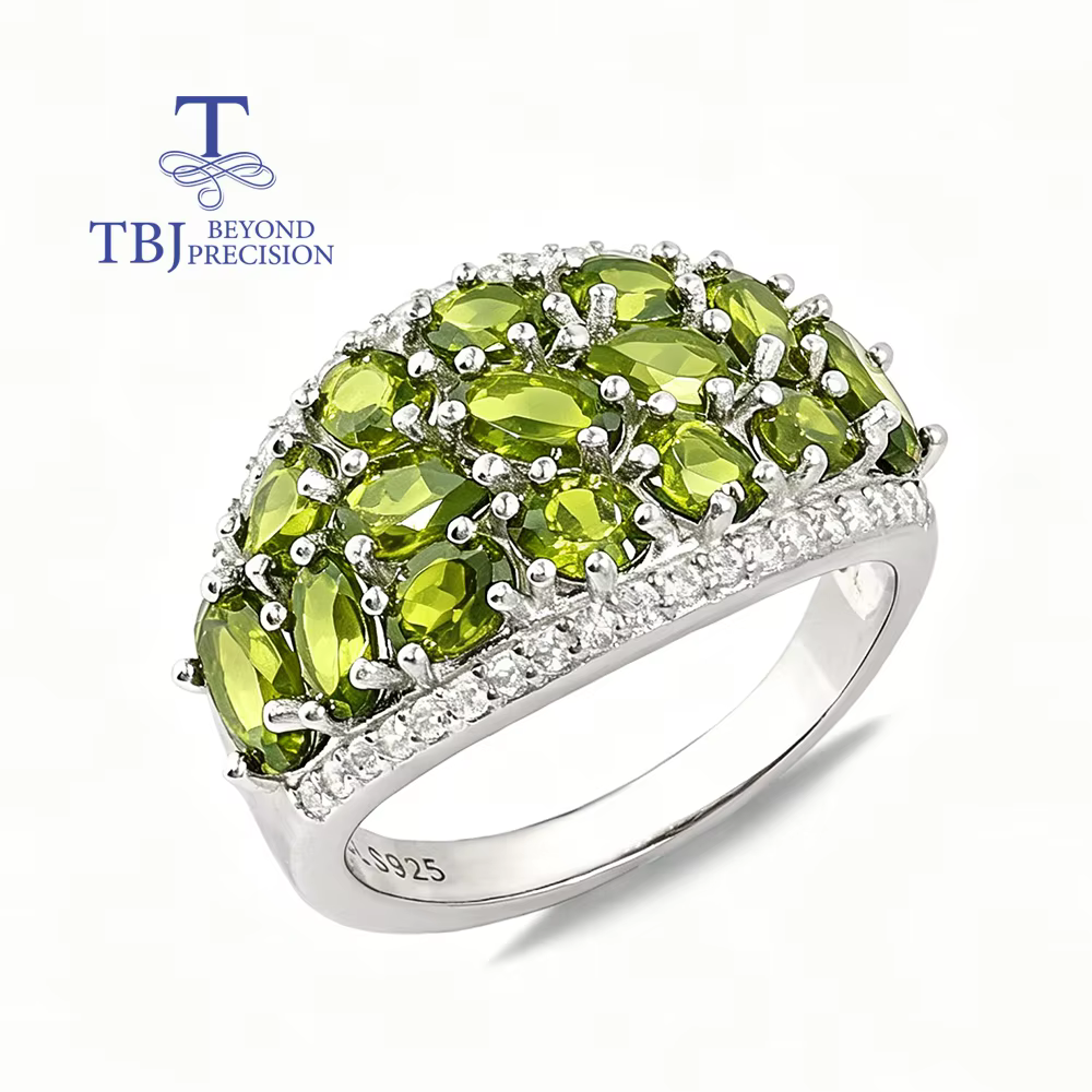 Bague en péridot naturel pour femme
