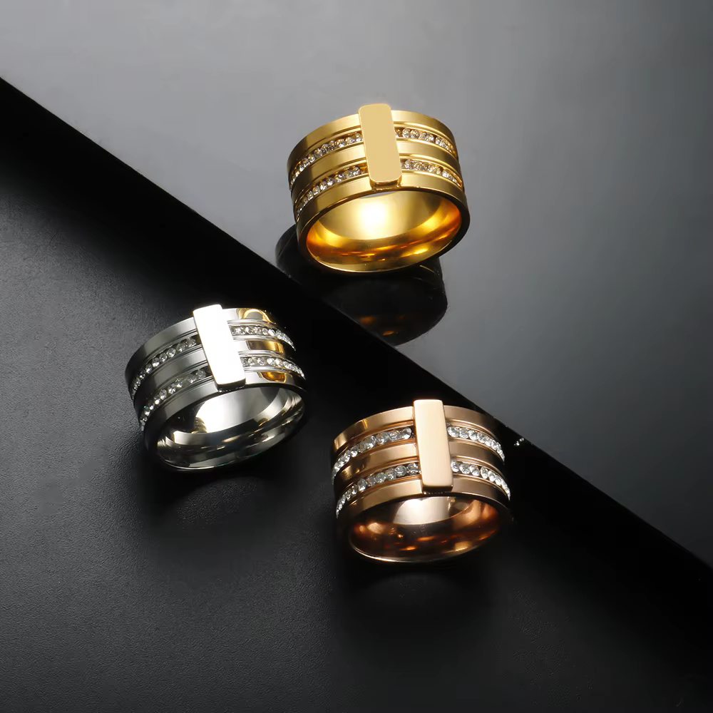 Bague en cristal de luxe pour femmes