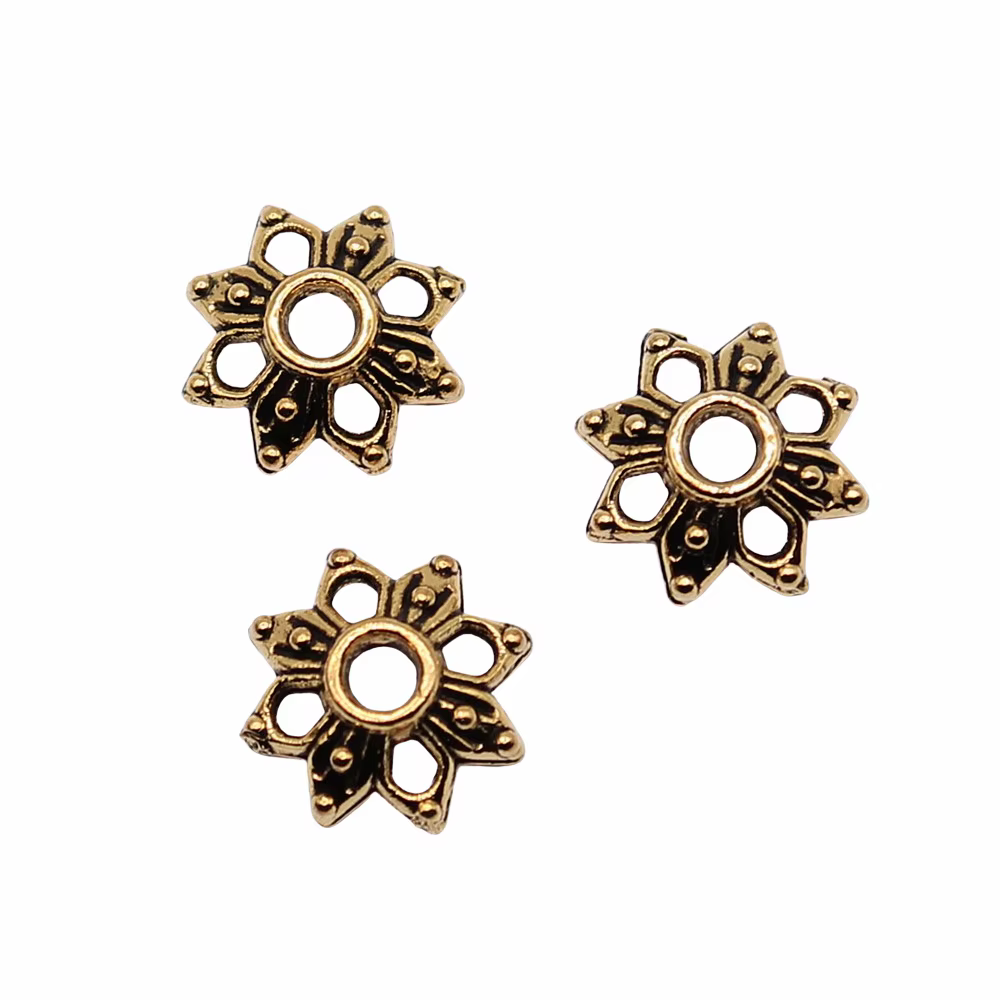 WYSIWYG 50 pièces 9x9mm casquettes de perles pour la fabrication de bijoux bricolage